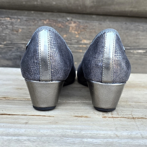 Anne Klein Sport Camrynne Modern Classic Peep Toe Comfort Wedge 7M - Picture 10 of 16